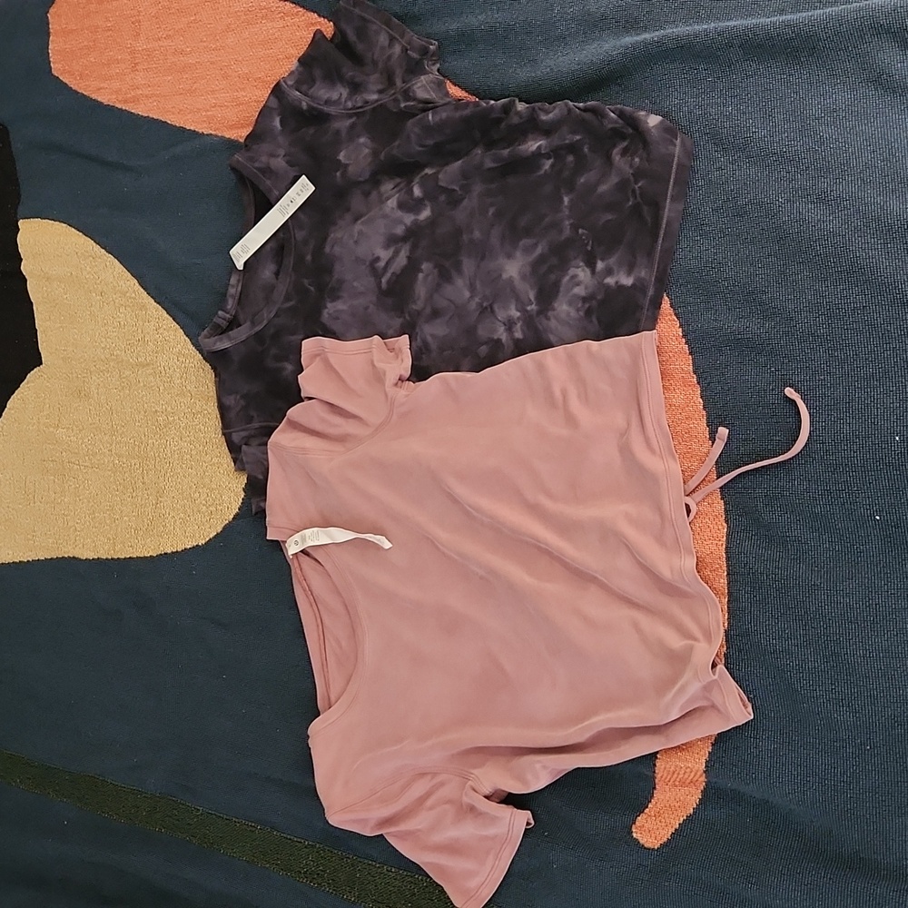 Lululemon cropped athletic tops. Set of two!